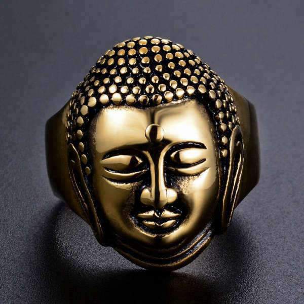 Buddha ring Buddha head Gold or Silver BW1901