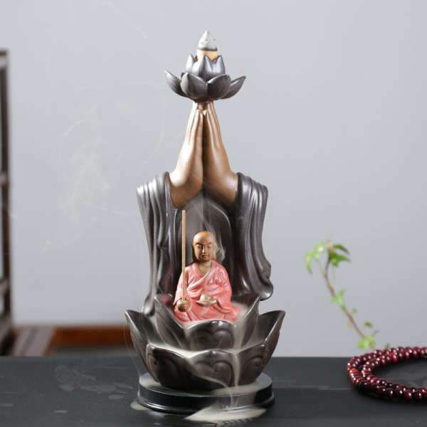 Buddha Incense Burner Lotus Flower BW1901