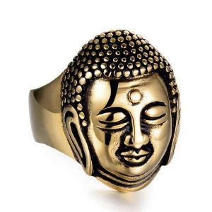 Buddha ring Buddha head Gold or Silver BW1901