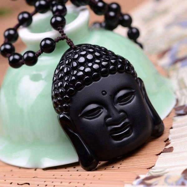 Buddha Pendant Buddha Head Black Obsidian BW1901