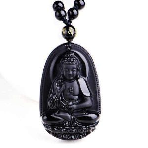 Buddha Pendant Black Obsidian BW1901