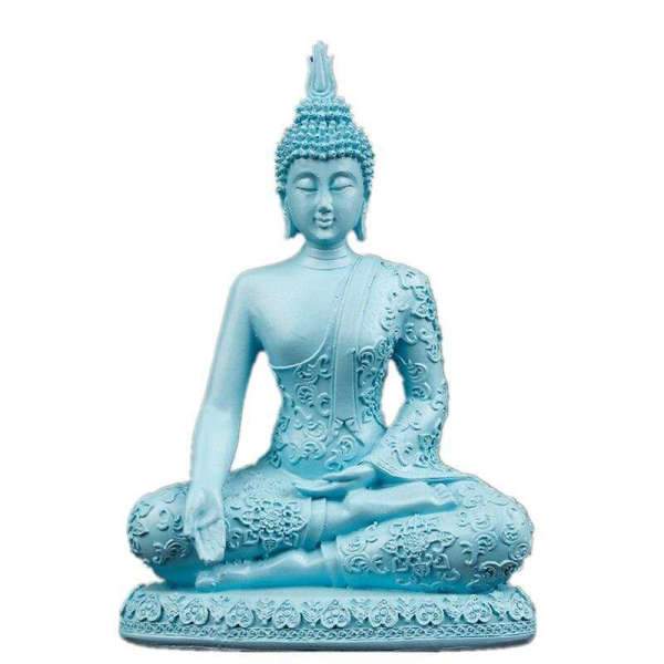 Statue Buddha of medicine sitting blue BW1901