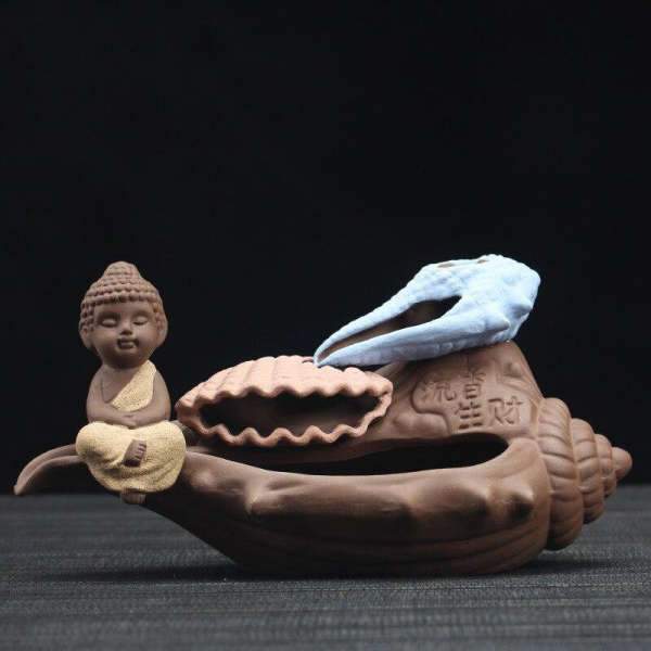 Buddha incense holder meditation shell BW1901