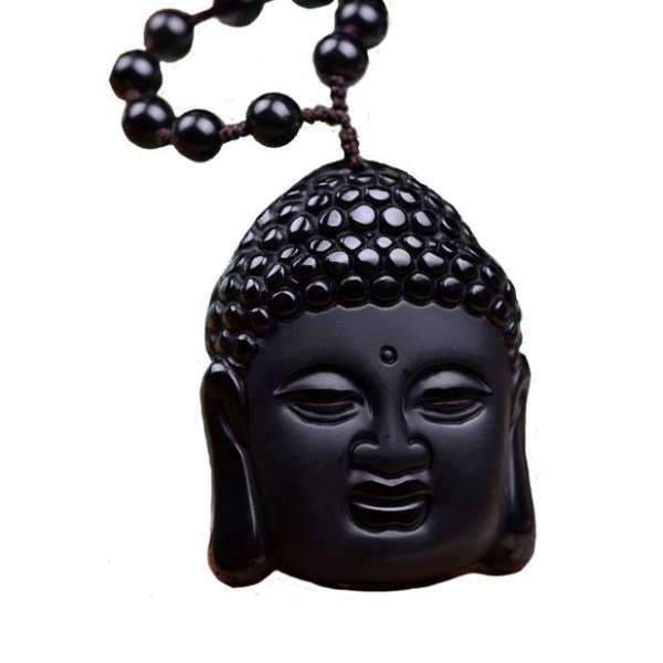 Buddha Pendant Buddha Head Black Obsidian BW1901