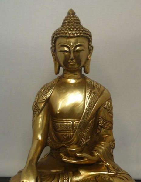 Statue Buddha seated call to the earth bronze BW1901