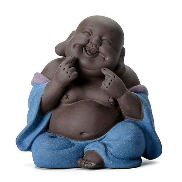 Laughing Buddha Statue Purple or Blue BW1901