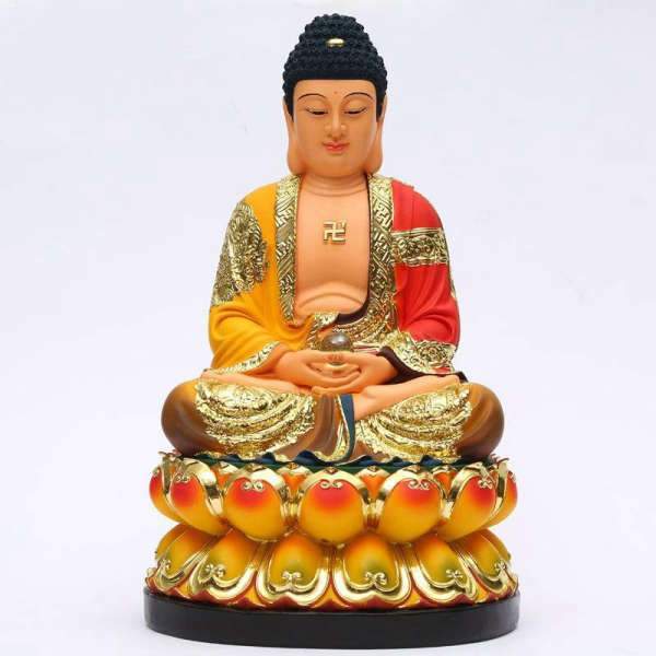 Statue Buddha Shakyamuni sitting lotus BW1901