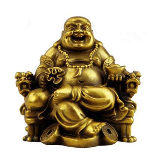 Buddha Statue Laughing Buddha Gold BW1901