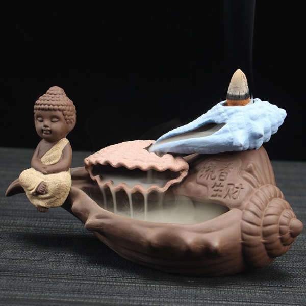 Buddha incense holder meditation shell BW1901
