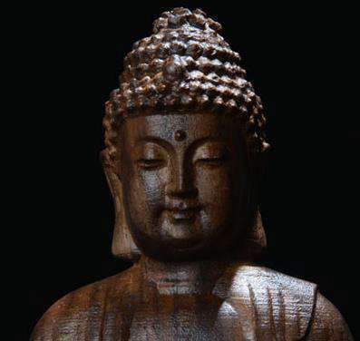Buddha statue Shakyamuni seated natural aloe BW1901