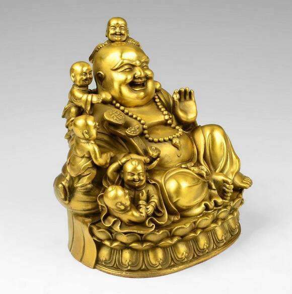 Laughing Buddha Statue with 5 children BW1901