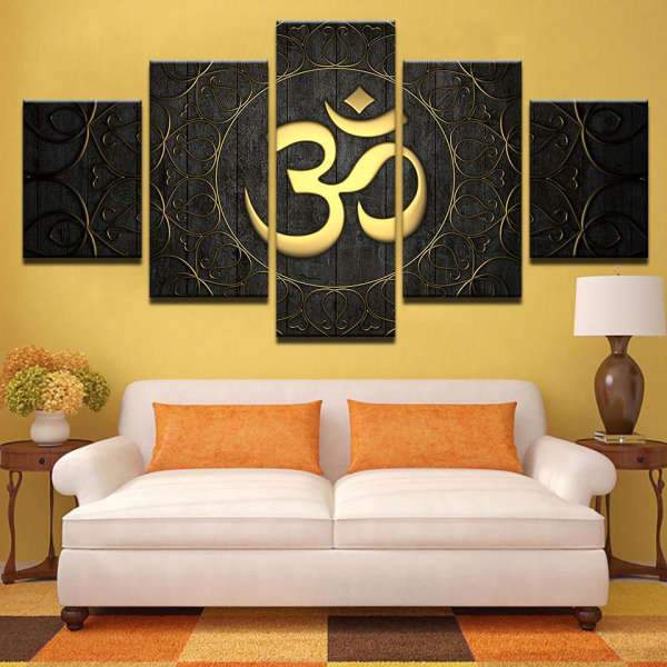 Buddha painting golden OM symbol BW1901