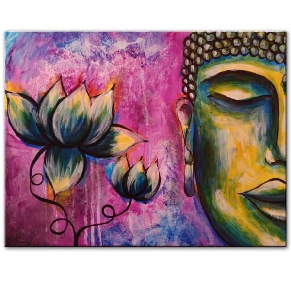 Painting Buddha Pink Lotus BW1901
