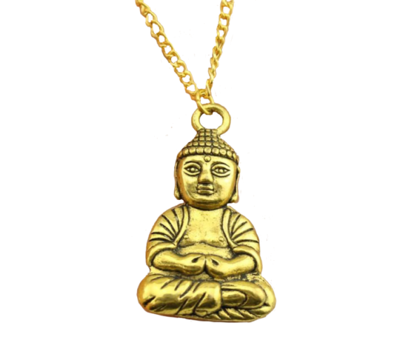 Gold Buddha Pendant Lotus position BW1901