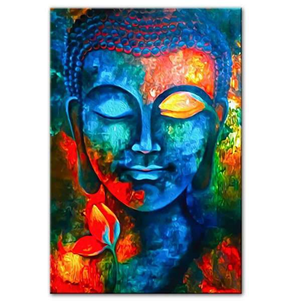 Buddha painting Abstract Art Buddha Face BW1901