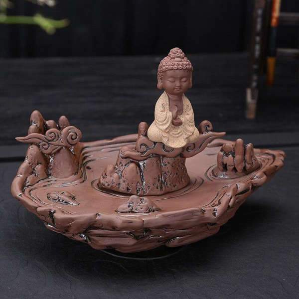 Buddha incense holder meditation on the pond BW1901