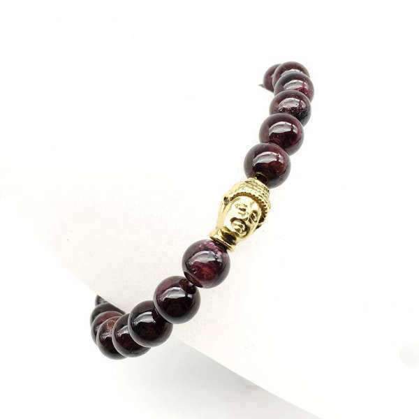 Buddha Bracelet Garnet Pearl BW1901