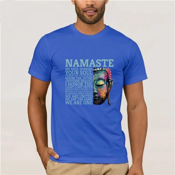 Buddha Man T-shirt NAMASTE BW1901