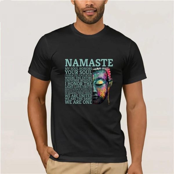 Buddha Man T-shirt NAMASTE BW1901