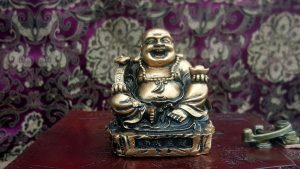 Gold Laughing Buddha Resin Figurine