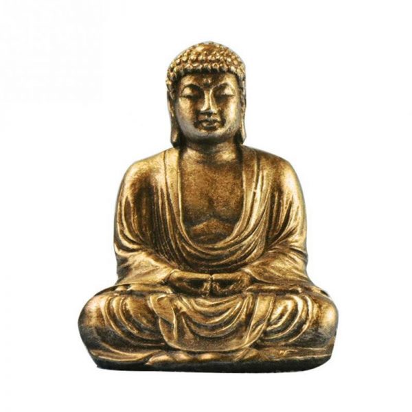 Mini Resin Gold Silver Buddha Statue Sculpture Meditating Antique Style Home Decor Ornament Feng Shui Buddha statue