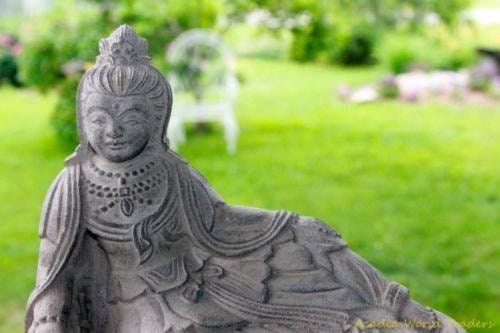 Resting Kwan Yin Garden Statue Bodhisattva Buddha Goddess