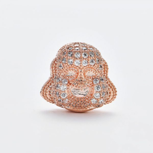Buddha Spacer Bead, Buddha Head, CZ Micro Pave Laughing Buddha Beads Spacer, Buddha Charm DIY Buddhism Jewelry Making