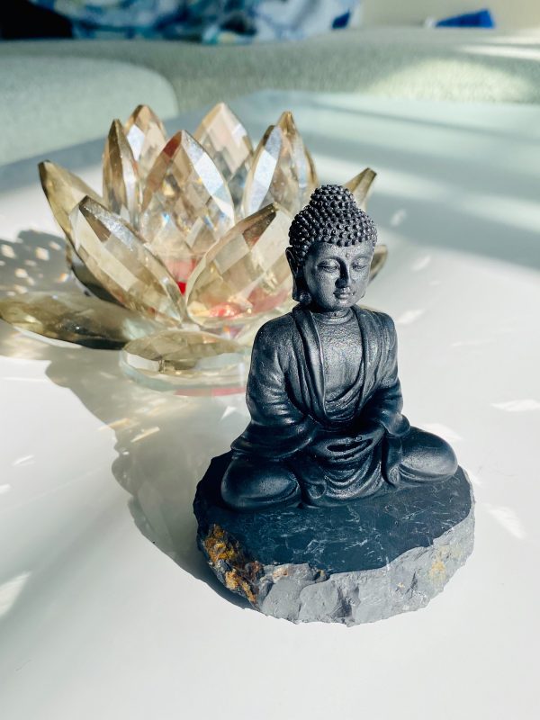 Shungite Buddha | Buddha Statue | EMF Protection | 5G Protection | Protection Stone | Buddha Figurine | Detox Crystal | Purification Crystal