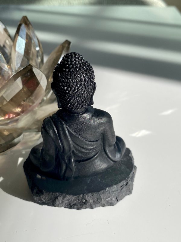 Shungite Buddha | Buddha Statue | EMF Protection | 5G Protection | Protection Stone | Buddha Figurine | Detox Crystal | Purification Crystal