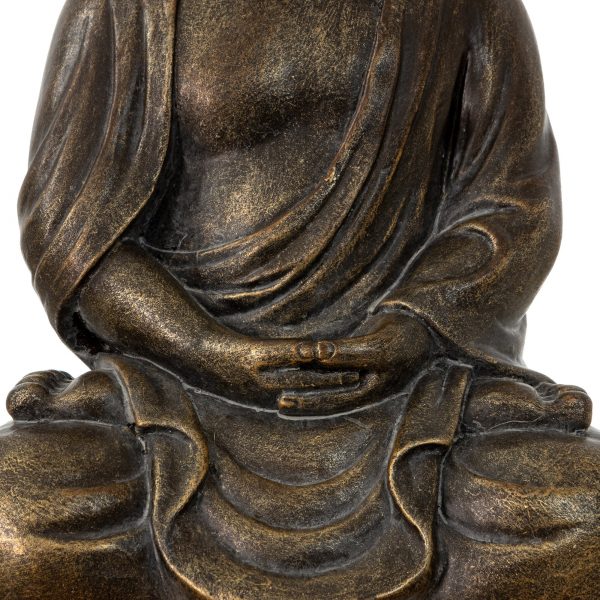 dharma emporium Buddha Statue, Antique Bronze Finish, 8”, Meditating, Amitābha