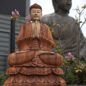 Hand Carved Buddha Statue in Welcome Pose 80cm Height Large XL Buddhist Statue Figure for Meditation Altar Shrine,Suar Wood Bali Art Carving