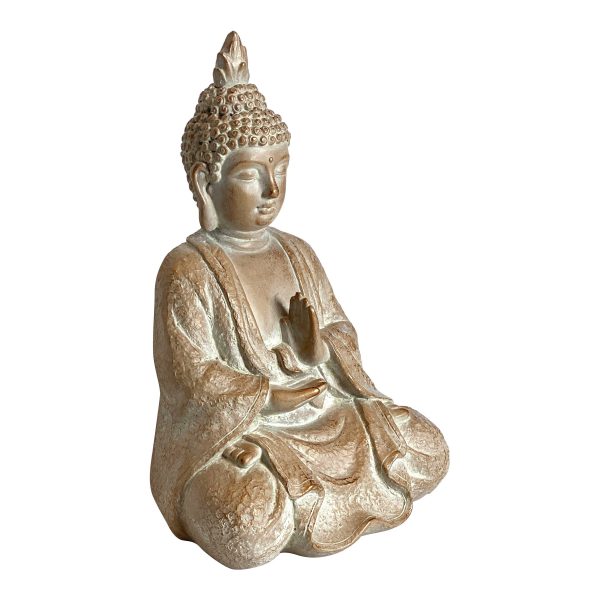 Gorgeous Sand Color Meditating Buddha - Perfect Nightstand or Altar Buddha Statue - Zen Home Decor Statue