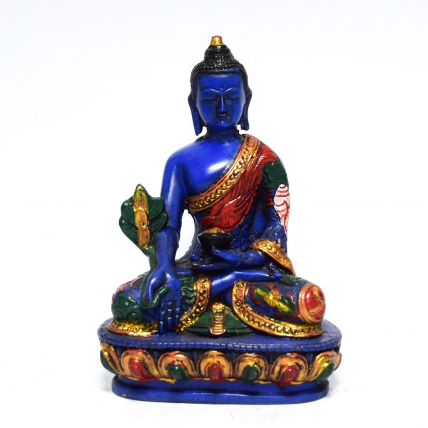 Medium 5 Dhyani Buddhas Set of 5 -Pancha Buddha  for decorative collections- Tibetan Figures - HandPainted Buddha Figurines