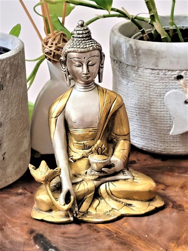 Meditation Buddha Statue Medicine Pose Mindfulness - 6" Buddha Figurine Idol Sculpture Calm Peaceful Home Decor Yoga Mindfulness Work Decor