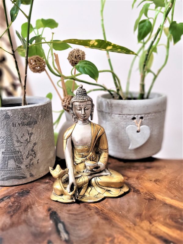 Meditation Buddha Statue Medicine Pose Mindfulness - 6" Buddha Figurine Idol Sculpture Calm Peaceful Home Decor Yoga Mindfulness Work Decor