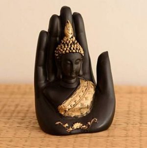 Decorative Buddha, Home Decor Gift, Office Decor, Table Decor, Return Gift, Handcrafted Palm Buddha PolyResin Showpiece, Wedding Decor