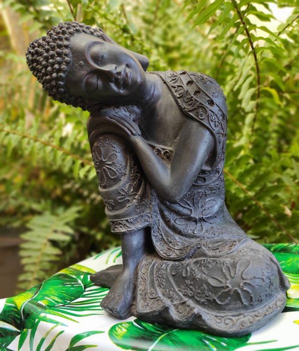 Resting Indian Buddha resin statue 18cm/22cm. Sleeping Buddha home decoration. Sitting Buda home decor. Budha statue. Boho home decor item