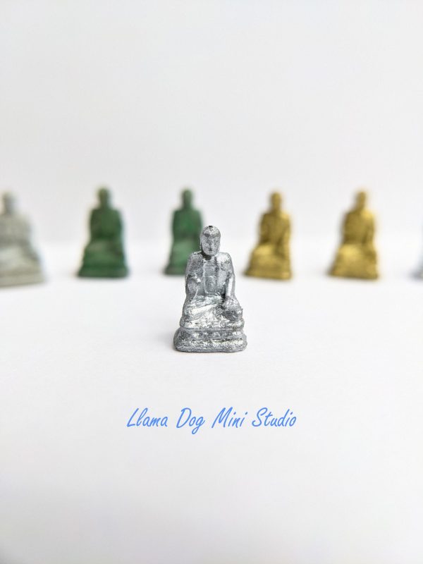 1 Hand Painted World's Tiniest Buddha Statue - Micro Statue for Jewelry, Diorama's, Resin, Train Sets, Book Nook's and more!