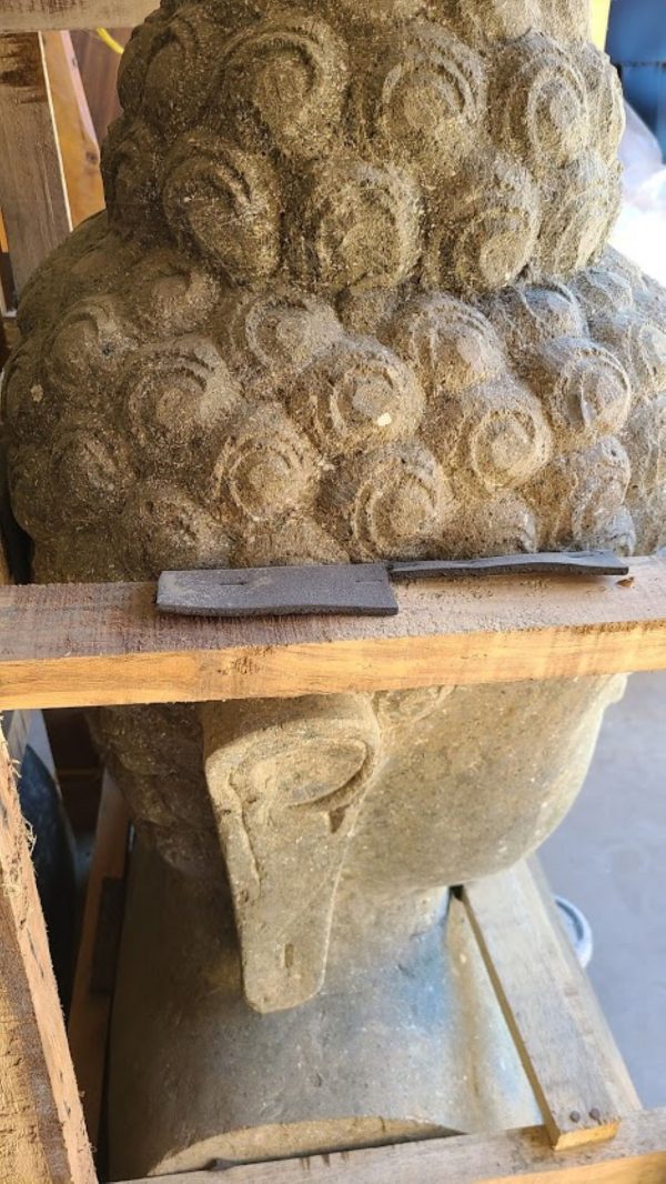3 ft Lava Stone Buddha Bust - Natural Finish