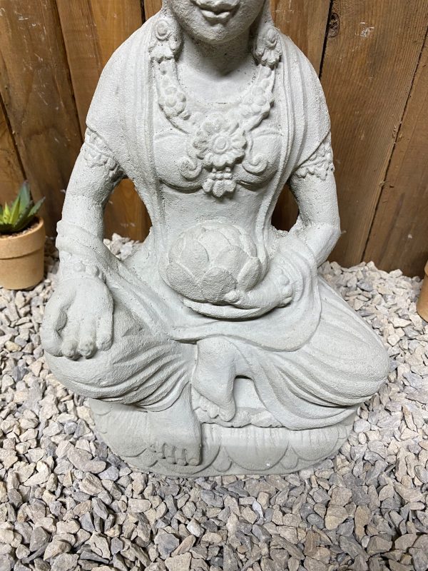 Large Buddha empress 21lbs concrete statue, zen garden, indoor/ outdoor statue