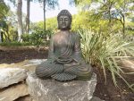 Meditation Buddha Concrete Statue Copper Style - Home or Garden Decor, Buddhism, Garden Buddha, Cement Buddha, Concrete Buddha, Zen Garden