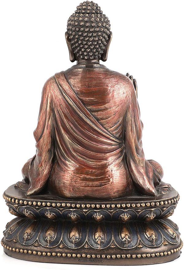 9" Buddha Statue, Sitting Buddha Statue, Lord Buddha Statue, Buddha for Temple, Sitting Buddha Statue,Seated Fearless Shakyamuni Buddha Idol