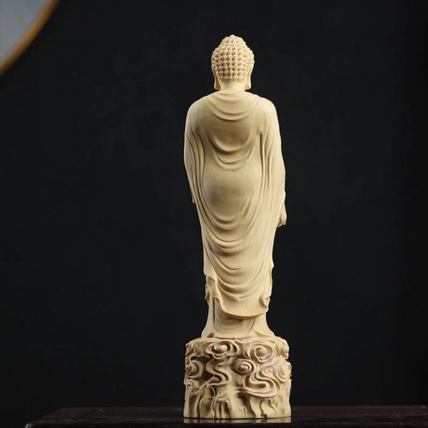 Wooden Handcrafted Standing Buddha Statue