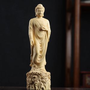 Wooden Handcrafted Standing Buddha Statue