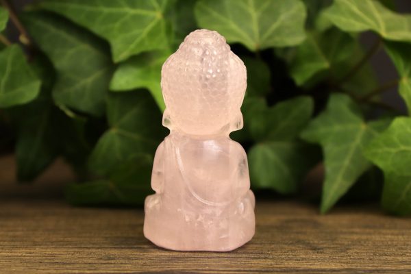 2''  Light pink rose quartz Buddha statue, Hand Carving Buddha statue, rose quartz Carving, Buddha statue gift