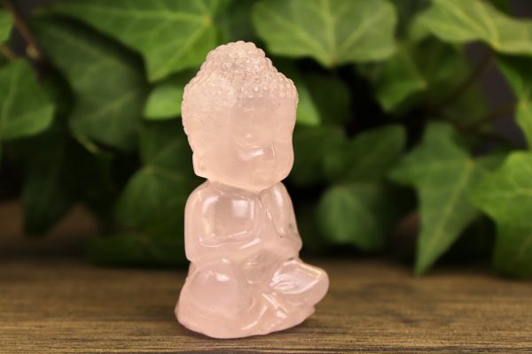 2''  Light pink rose quartz Buddha statue, Hand Carving Buddha statue, rose quartz Carving, Buddha statue gift