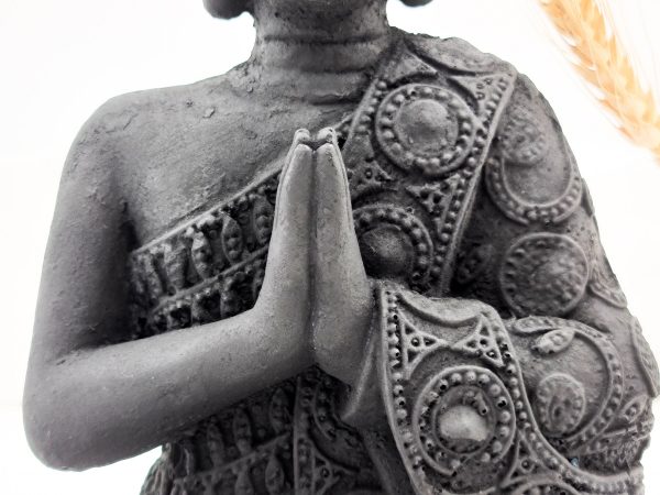 Shungite buddha statue, Buddha sculpture, EMF Protection, shungite powder figure