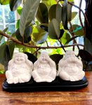 Three Happy Buddhas Statue Hear No Evil, See No Evil, Speak No Evil, Smiling Laughing Buddha Statue Buddhist Gift Three Wise Buddhas Decor