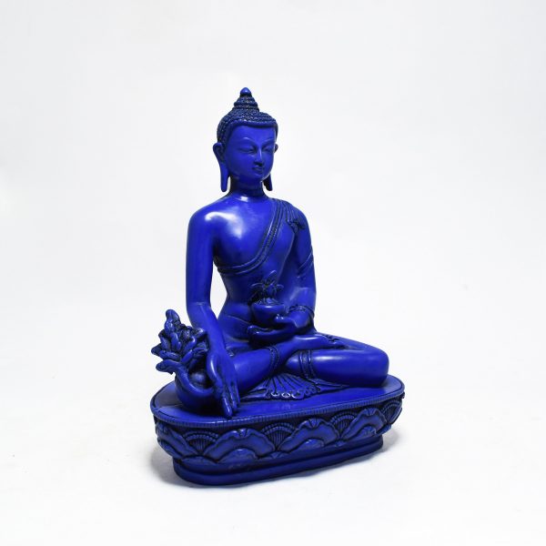 HandMade Lapis Medicine Budhha Statue  for decorative collections- Tibetan Figures - Lapis Blue Healing Buddha ,Bhaisajya Tathagatta-