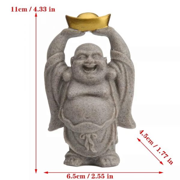 Laughing Buddha Statue, Chinese Ignot, Yuan Bao, Good luck